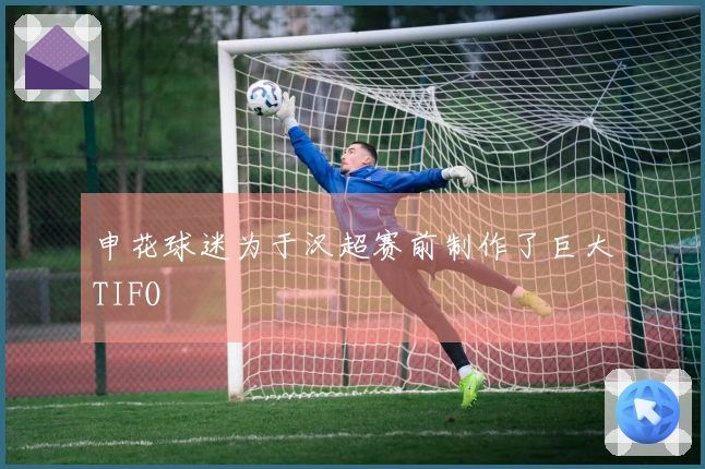 申花球迷为于汉超赛前制作了巨大TIFO